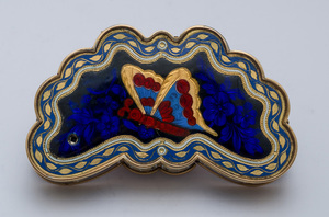 FINE AND RARE SWISS GOLD AND MULTI-COLORED ENAMEL BUTTERFLY MUSIC BOX, GENEVA, BY PIGUET AND MEYLAN, C.1830