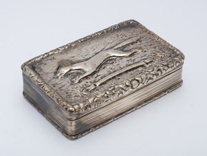 VICTORIAN SILVER AND VERMEIL BOX, 1842, BIRMINGHAM