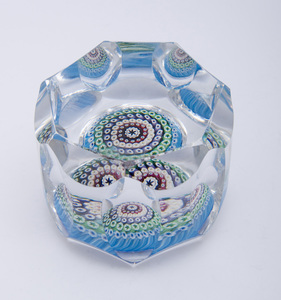 GLASS MILLEFIORI PAPERWEIGHT