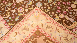 Portuguese Needlework Carpet, 20th Century