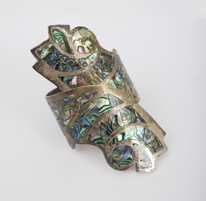 Silver and Abalone Cuff Bracelet