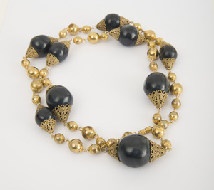 Two Gilt-Metal and Beaded Necklaces