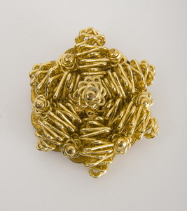 Jomaz Gilt-Metal, Paste and Simulated Stone Brooch