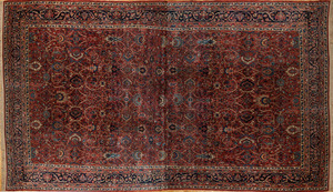 Kashan Terracotta Ground Carpet