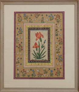 Indian School: Flowers; and Flowers in a Landscape