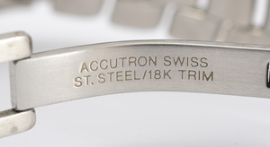 Accutron Steel and 18k Gold Ladies Wristwatch