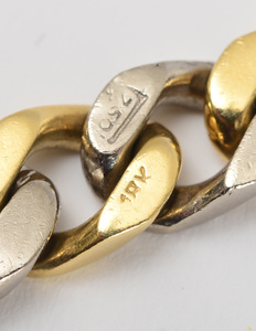 Two 18k Gold Link Bracelets