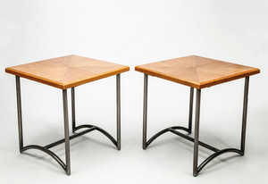 Pair of Card Tables, Possibly by Rene Herbst, c. 1930