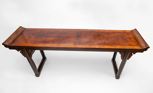 Chinese Mahogany and Elm Altar Table