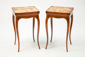 Pair of Louis XV Style Fruitwood Side Tables