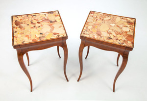 Pair of Louis XV Style Fruitwood Side Tables