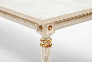 Regency Style Painted and Parcel-Gilt Low Table