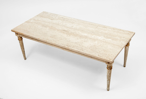 Regency Style Painted and Parcel-Gilt Low Table
