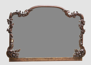 Victorian Mahogany Sideboard and a Victorian Carved Mahogany Mirror