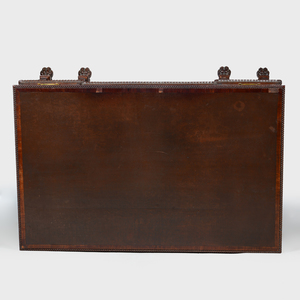 George III Style Carved Oak Writing Desk 