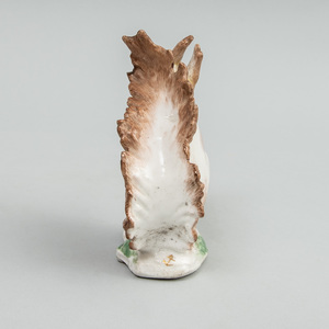 English Porcelain Model of a Squirrel Eating a Nut
