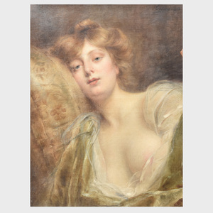 Adrien Henri Tanoux (1865-1923): Elegant Lady Resting