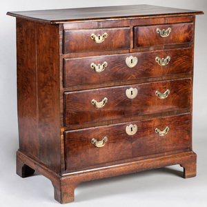Small George II Walnut Chest of Drawers