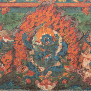 Thangka Depicting Tenzin Rabgye, Bhutan or Tibet