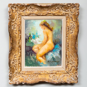 Charles Gillonnier: Seated Nude