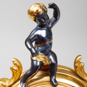 Italian Patinated and Gilt-Metal Elephant Clock, of Recent Manufacture 