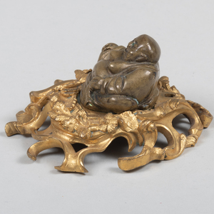 Ormolu-Mounted Chinese Bronze Buddha