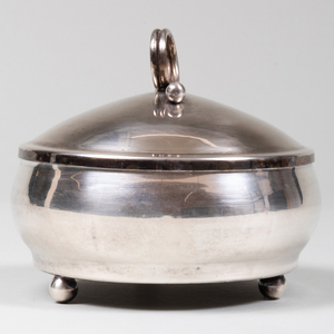Jensen Style Silver Plate Box and Cover