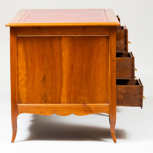 Louis XV Provincial Fruitwood Kneehole Desk