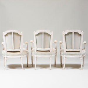 Louis XVI Style White Painted Salon Suite