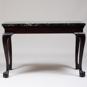 George II Style Carved Mahogany Console Table
