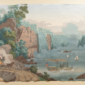 Zuber and Co., Views of North America, Panoramic Wallpaper Panels, after Jean-Julien Deltil (1791-1863)