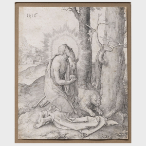 Lucas van Leyden (1494-1533): Saint Jerome in the Desert; Saint Matthew; and A Young Man with Eight Armed Men