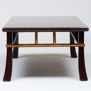 Japanese Black Lacquer and Parcel-Gilt Low Table