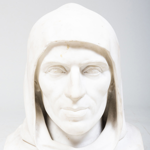 Attributed to William Henry Rinehart (1825-1874): Bust of Girolamo Savonarola