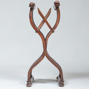 Two Italian Carved Walnut Savonarola Chairs and One Curule Chair