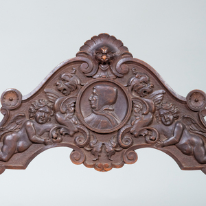 Two Italian Carved Walnut Savonarola Chairs and One Curule Chair