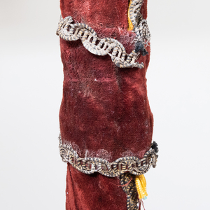 Two Italian Giltwood and Velvet Torchères, Probably Venetian
