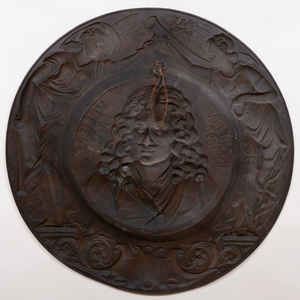 Baroque Style Metal Portrait Plaque