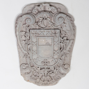 European Carved Stone Coat of Arms