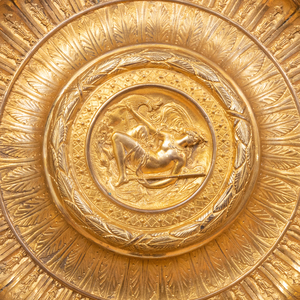 Two Renaissance Revival Gilt-Metal Chargers