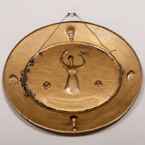 Renaissance Style Gilt-Metal Oval Charger