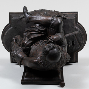 Pot-Metal Model of a Seated Molière, Possibly French 