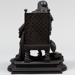 Pot-Metal Model of a Seated Molière, Possibly French 