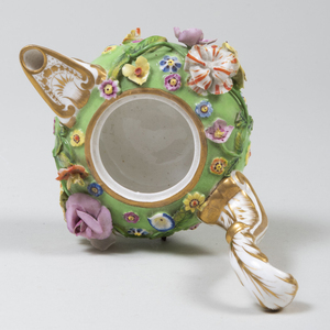 Derby Porcelain Flower Encrusted Ewer
