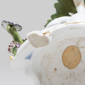 Pair of Meissen Porcelain Swan Form Chambersticks