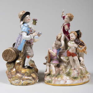 Two Meissen Porcelain Figure Groups