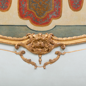 Set of Three French Painted, Parcel-Gilt and Faux Marble Panels