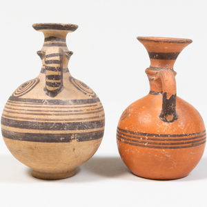 Group of Three Cypriot Painted Pottery Vessels