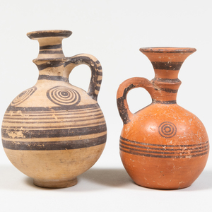 Group of Three Cypriot Painted Pottery Vessels