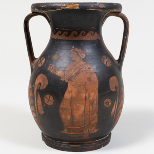 Group of Four Apulian and Greek Pottery Vessels